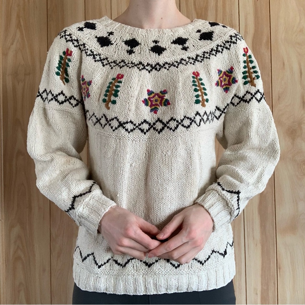 Quality Hand Knitted Vintage Cabin Fever Sweater